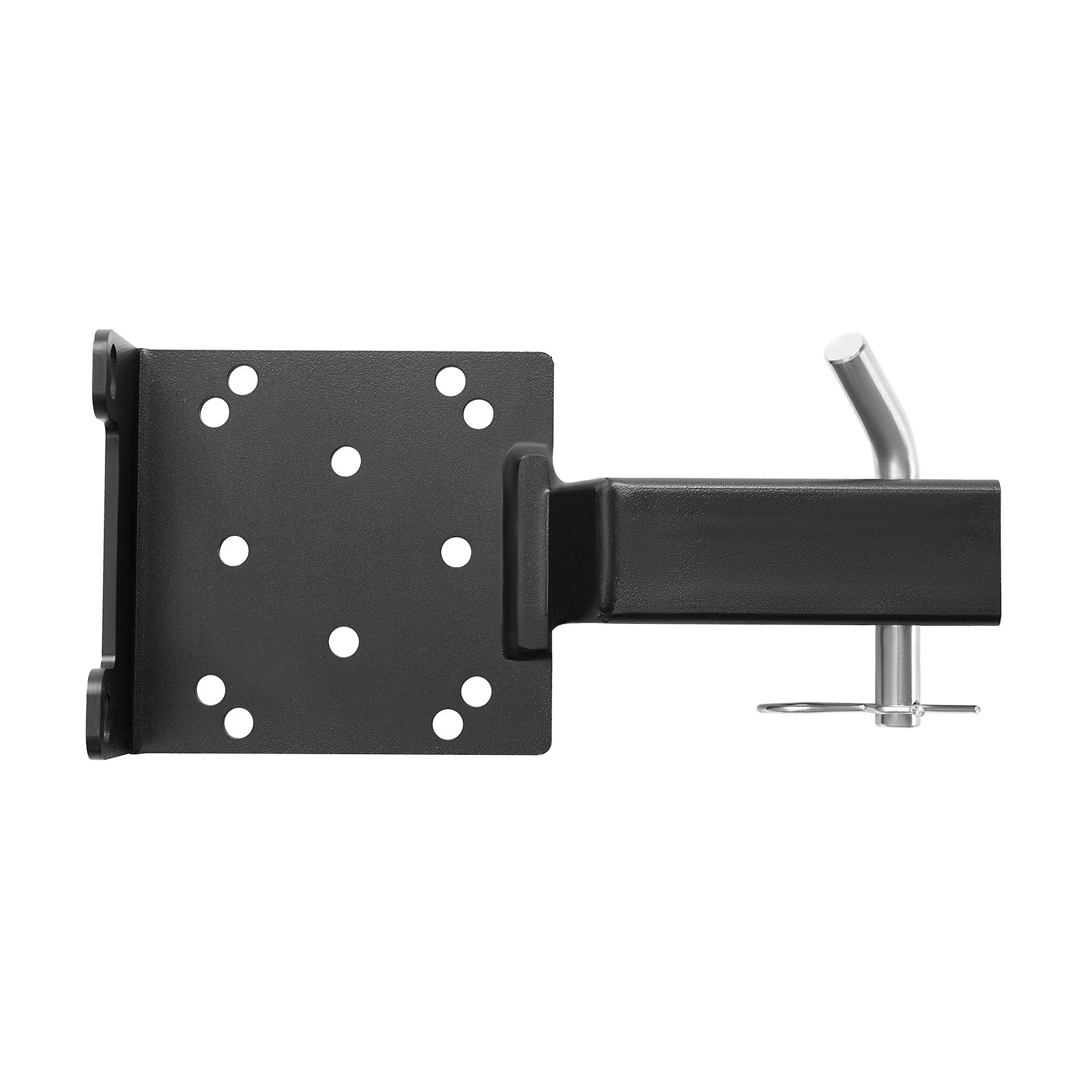 VEVOR Universele aanhangerkoppeling, capaciteit 3500 lbs, liermontageplaat voor 2" ontvanger, 2 & 4 boutgaten, gepoedercoat staal, voor mountainbikes, UTV's, vrachtwagens, zwart