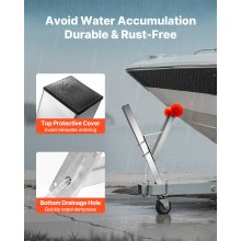 VEVOR Lierstandaard Lierstandaard voor boottrailer met U-bouten voor 76 x 76-101 mm