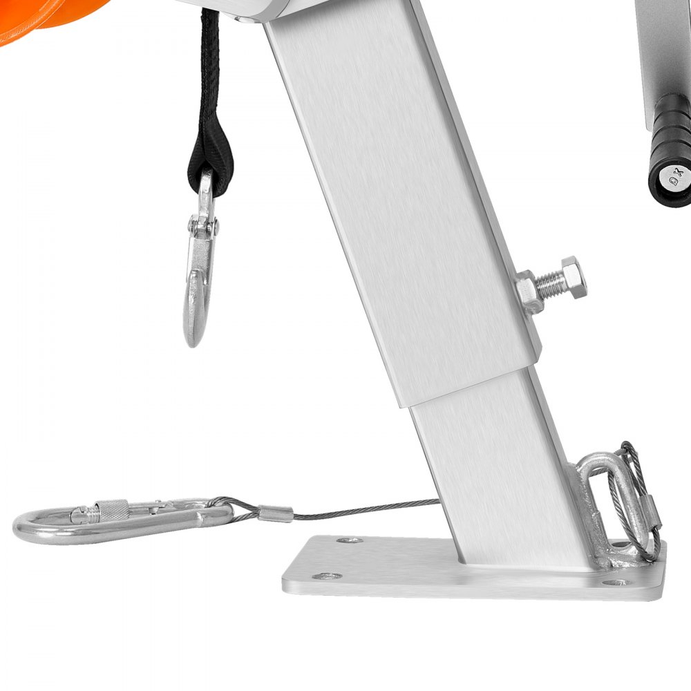 VEVOR Boat Trailer Winch Stand with Roller, 544 kg Winch & 51 mm x 7.6 m Winch Strap, Boat Winch Mount with U-Bolt for 50.8-76.2 mm W x 76.2-101.6 mm H Trailer Tongue, Fit for Jet Ski, Sailboat, Speedboat