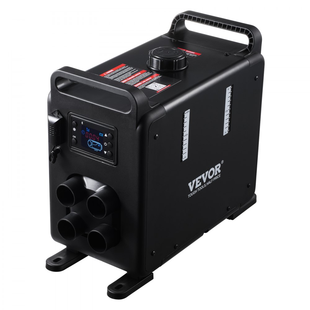 VEVOR 5-8KW dieselverwarming 12 V / 24 V alles-in-één dieselluchtverwarmer met Bluetooth-appbediening, afstandsbediening, display en CO-alarm, snel verwarmende verticale draagbare dieselverwarming