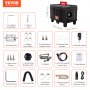 VEVOR 5-8KW dieselverwarming 12 V / 24 V alles-in-één dieselluchtverwarmer, met Bluetooth-appbediening, afstandsbediening, display en CO-alarm, snel verwarmende draagbare dieselverwarming voor voertuigen