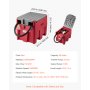 VEVOR draagbare diesel- en benzinetank, 220 l, 45 l/min debiet, dieselbrandstoftank met 12 V-transferpomp, 4 m slang, automatisch vulpistool, transfertank voor brandstoftransport, rood