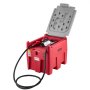 VEVOR draagbare diesel- en benzinetank, 220 l, 45 l/min debiet, dieselbrandstoftank met 12 V-transferpomp, 4 m slang, automatisch vulpistool, transfertank voor brandstoftransport, rood