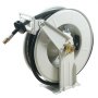 VEVOR brandstofslanghaspel, 1/4" x 50 voet, extra lange intrekbare vetslanghaspel, veeraangedreven automatische draaibare retour, zware koolstofstalen constructie met Sch