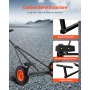 VEVOR Boottrailer Transportkar, Manoeuvreerhulp Trailer, Laadvermogen 190 kg, 40 cm Luchtbanden, Koolstofstaal, Antislipbeugel, Voor het verplaatsen van kajaks, motorboten en visboten