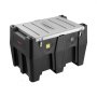 VEVOR draagbare dieseltank, 484,5 l inhoud en 45 l/min debiet, gasbrandstoftank met 12 V-transferpomp en 4 m rubberen slang, dieseltransfertanks voor brandstoftransport, zwart