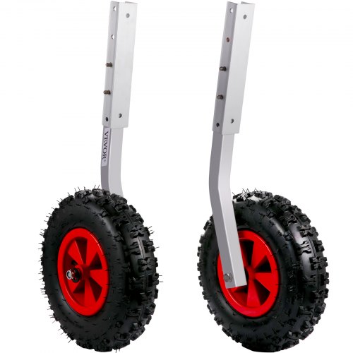 VEVOR Sliräder Achterwielen voor Boot, Draagvermogen 12 inch, Rubberwielen, Transportwielen voor Opblaasbare Boot, Modderboten, Roeiboten, Zeiljollen