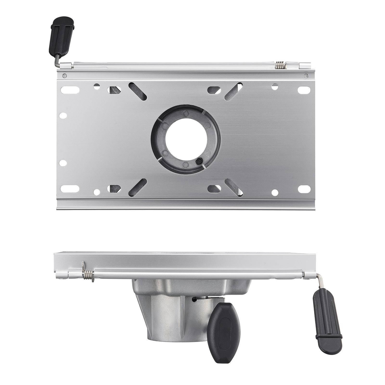 VEVOR Bootstoelbasis met schuifverstelling voor voor- en achterwaarts, aluminiumlegering bootstoelbasis met schuifregelaar, 127 mm schuifbereik, waterdicht en roestbestendig, past op basispalen