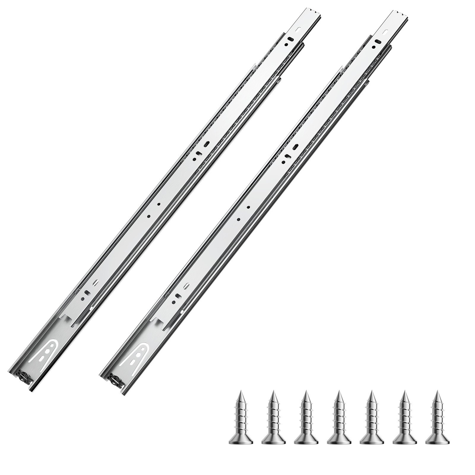 VEVOR Drawer Slides, 20 inch, 10 Pairs Full Extension Ball Bearing Cabinet Rails, 100 LB Load Capacity Heavy Duty Side Mount Dresser Drawer Slides, Drawer Track Runners for Kitchen DIY Replacement