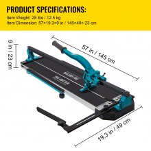 VEVOR Tegelsnijder Snijmachine 47 Manual Tile Cutter Cutting Machine 1200mm Professional Industrial Wholesale