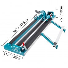 VEVOR 47Inch/1200mm Tile Cutter Double Rail Manual Tile Cutter 3/5 in Cap with Precise Laser Positioning Manual Tile Cutter Tools for Precision Cutting