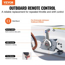 VEVOR Boat Throttle Control, 5006180 Side Mount Outboard Remote Control Box for Evinrude Johnson, Marine Throttle Control with Power Trim Switch and Lanyard