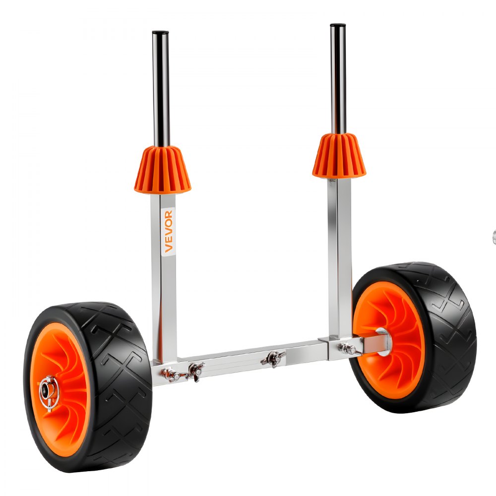 VEVOR Kajakkar, 113 kg, kanokar met 19,1 cm massieve rubberen banden en 4 m spanband, bootkar voor het vervoeren van kajaks, kano's, paddleboards, Jon Boats, watersportuitrusting, 560 x 190 x 485 mm