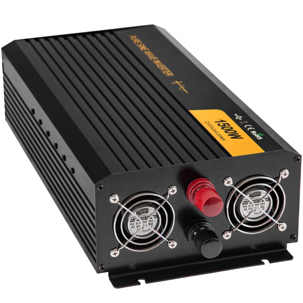 Vevor Zuivere Sinus Omvormer Sinus Spanningsomvormer Inverter 1.5kw 12v - 240v