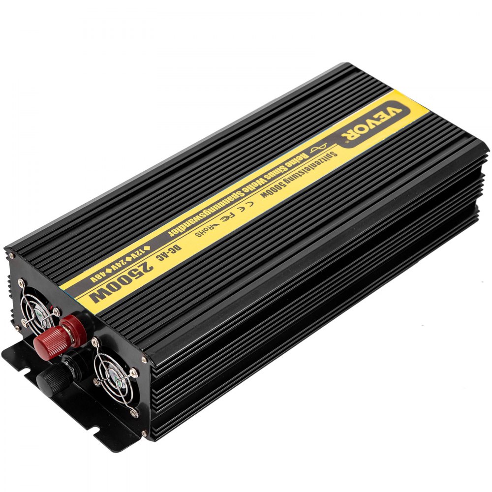 Vevor Zuivere Sinus Omvormer, Omvormer 12 V Naar 230 V 2500 W,pure Sinus Auto