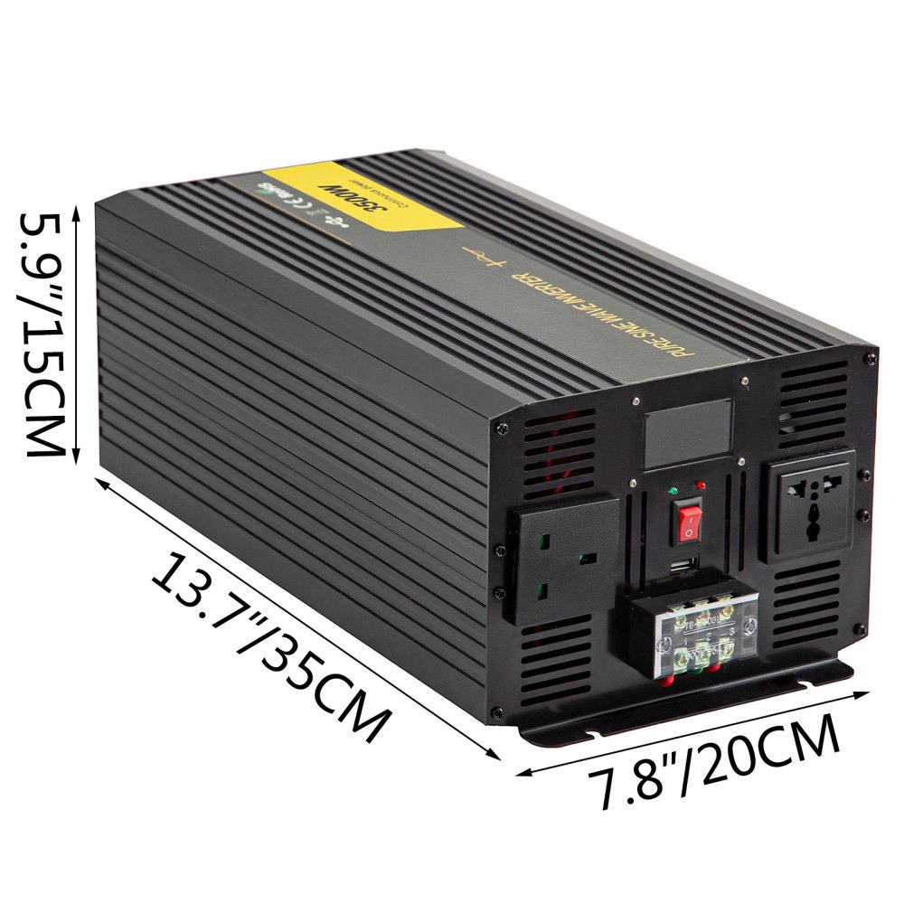 Vevor Zuivere Sinus Omvormer Sinus Spanningsomvormer Inverter 3.5kw 12v - 240v