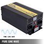Vevor Zuivere Sinus Omvormer Omvormer 12 V Naar 230 V 3500 W Pure Sinus Lcd Auto