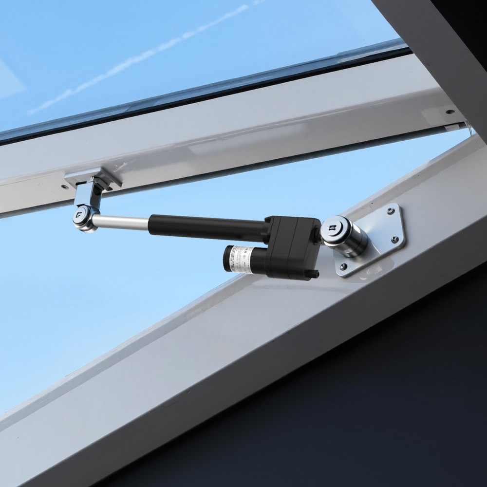 VEVOR 12V lineaire aandrijving, 200 mm lineaire actuator, 9000 N lineaire motor, IP65, 5 mm/s, lineaire actuatoren met montagebeugels voor industriële machinecontainers, zware hefsystemen