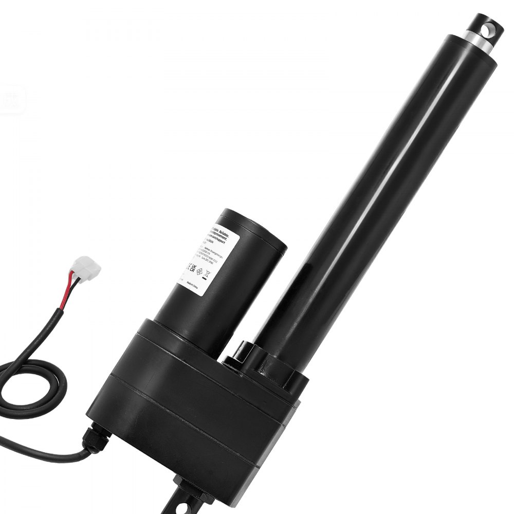 VEVOR 12V lineaire aandrijving, 200 mm lineaire actuator, 9000 N lineaire motor, IP65, 5 mm/s, lineaire actuatoren met montagebeugels voor industriële machinecontainers, zware hefsystemen