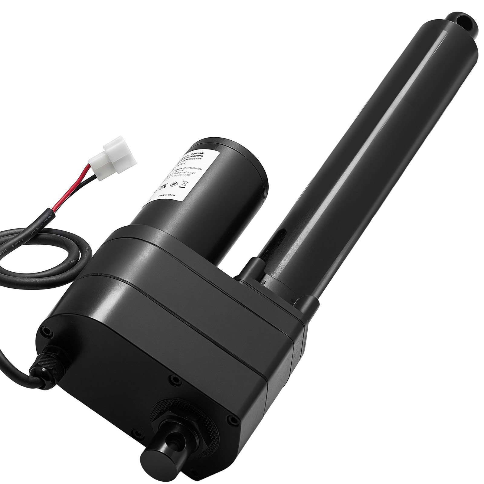 VEVOR 12V lineaire aandrijving, 200 mm lineaire actuator, 9000 N lineaire motor, IP65, 5 mm/s, lineaire actuatoren met montagebeugels voor industriële machinecontainers, zware hefsystemen
