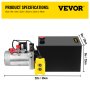 VEVOR Single Acting 13 QT Hydraulic Pump Tipper Trailer Hydraulic Pump 59 x 29 x 31 cm Hydraulic Unit Single Acting Unit 12 V