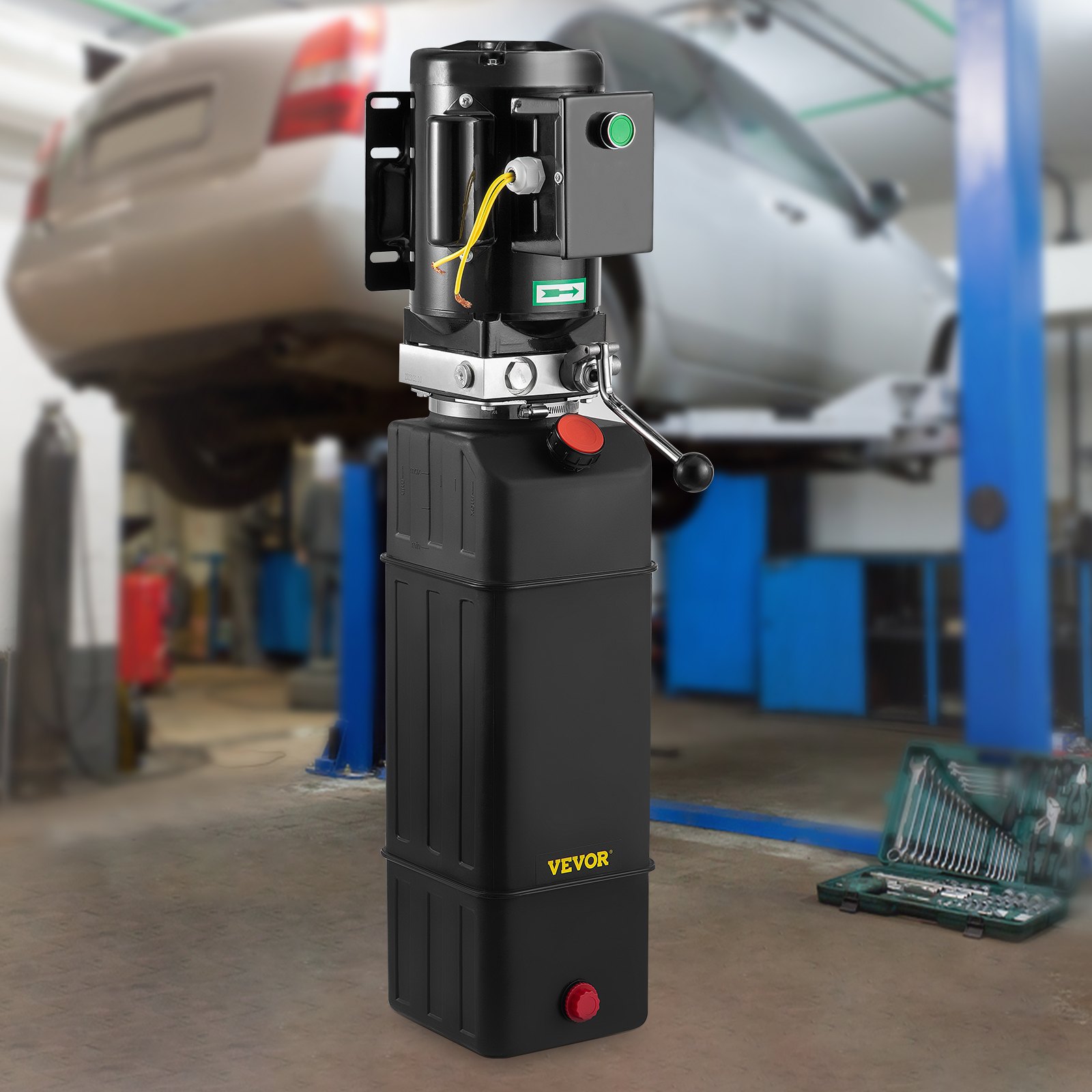 VEVOR hydraulische pomp 2950 PSI hydraulische krachtbron 3 HP 220 V hydraulische krachtbron voor 2 & 4 koloms hefbruggen autolift hydraulische krachtbron met 3,5 gallon reservoir