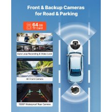 VEVOR Autoradio CarPlay Touchscreen 254mm Apple Android Voor-/Achtercamera