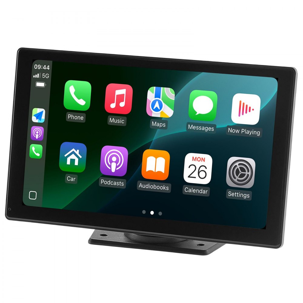 VEVOR Wireless Car Stereo, 9-Inch HD Portable Radio Touch Screen Compatible with Apple CarPlay & Android Auto, CarPlay Screen with Backup Camera, Voice Control, Mirror Link, Bluetooth, GPS Navigation