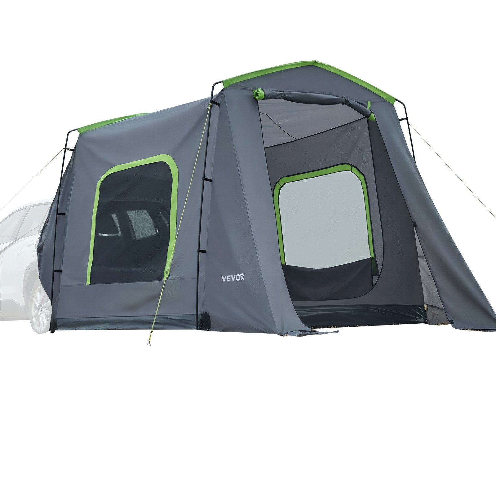 VEVOR Achterkleptent, autotent voor 5-9 personen, 323 x 244 x 220 cm, waterdicht (PU3000 mm) kampeertent met geventileerde deuren en muggennetten, SUV-achterkleptent voor kamperen, wandelen en andere buitenactiviteiten.