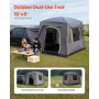 VEVOR SUV Tent for Camping, 10FT L x 8FT W, Waterproof PU2000mm Spacious Double Layer Design for 5-8 Person, SUV Camping Tent with Mesh Windows, Includes Rainfly & Storage Bag, for Outdoor Activities