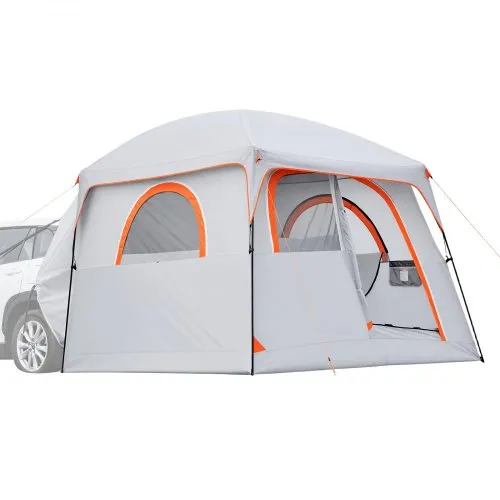 VEVOR Achterkleptent, Autotent voor 6 personen, 3048 x 2743 x 2200 mm, Waterdicht (PU2000 mm) Kampeertent met geventileerde deuren en muggennetten, Achterkleptent voor SUV's voor kamperen, wandelen en andere buitenactiviteiten