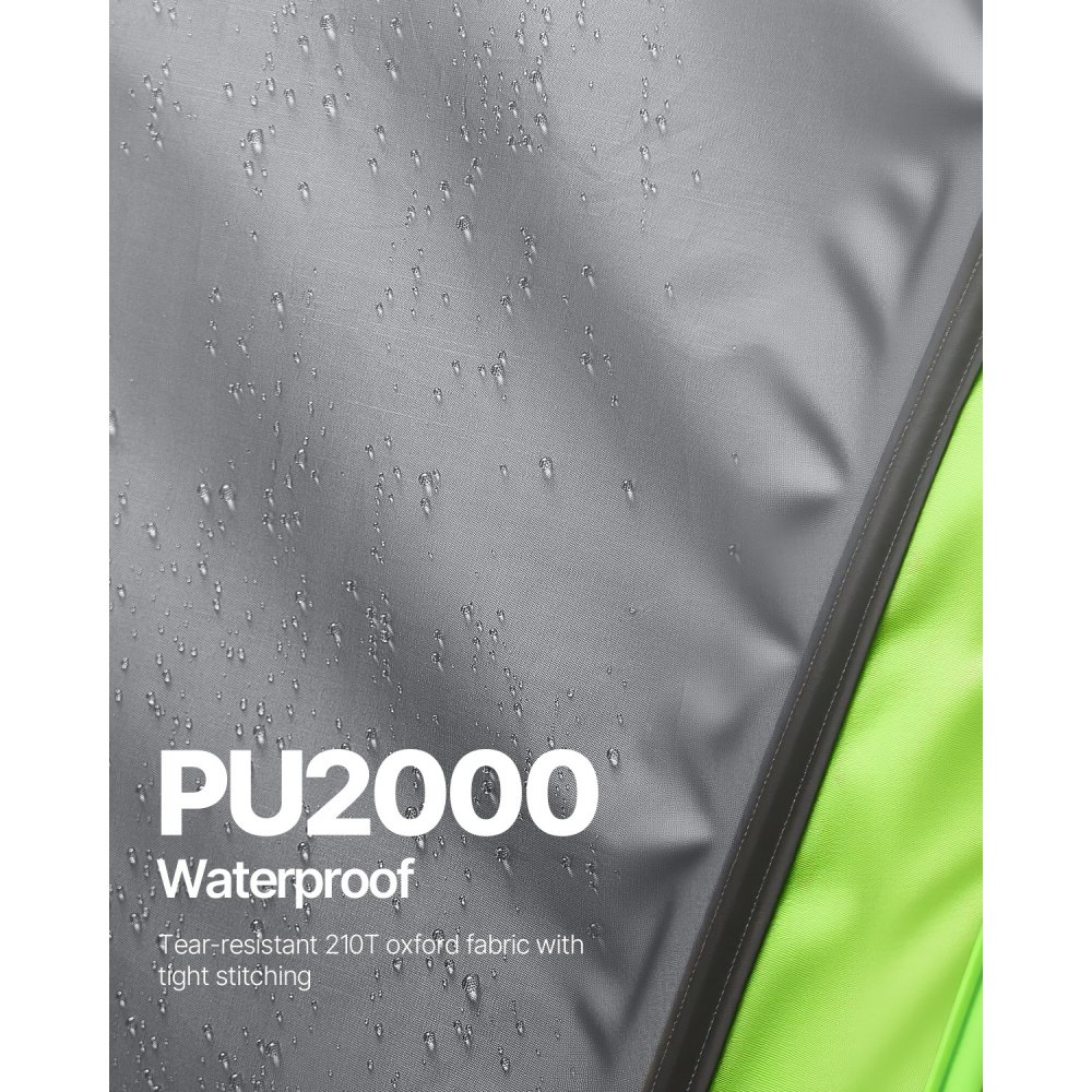 VEVOR SUV Tent Camping Auto Tent (240 x 240 x 215 cm) Waterdicht PU2000 Ruim Dubbellaags Ontwerp voor 5-8 Personen, SUV Kampeertent met 2 Deuren & Gaasramen & Regendak & Tas