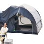 VEVOR SUV Tent for Camping, 8FT L x 8FT W, Waterproof PU2000mm Spacious Double Layer Design for 5-8 Person, SUV Camping Tent with Mesh Windows, Includes Rainfly & Storage Bag, for Outdoor Activities