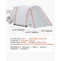 VEVOR Opblaasbare Achterkleptent Autotent (2042+1020) x 2438 x 2020 mm, Waterdicht (PU2000 mm) Campingtent met geventileerde deuren en muggennetten, Achterkleptent voor SUV's voor kamperen en wandelen, incl. luchtpomp