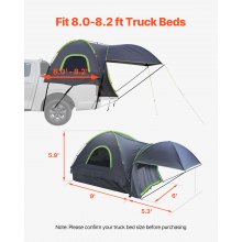 VEVOR Auto Tent Kofferbak Kampeertent Luifel Zonwering Vrachtwagen 162cm