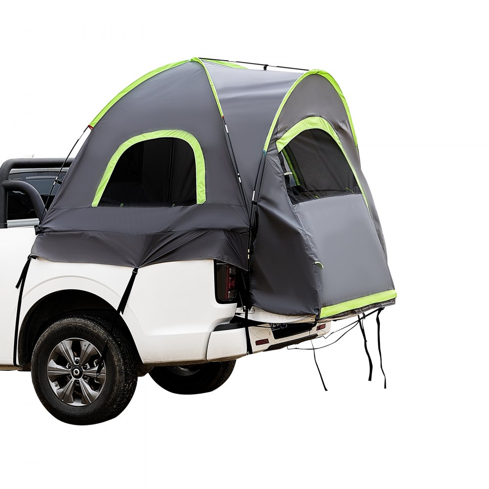VEVOR Truck Tent Kampeertent Pick-up Tent voor 1676-1830 mm vrachtwagenbedden, waterdichte vrachtwagentent met dubbele ramen en opbergtas, geschikt voor 2 tot 3 personen