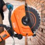 VEVOR Elektrische betonzaag, 406 mm, zware cirkelzaag 2800 W, zaagdiepte 152 mm, nat/droog schijfzaag met waterleiding, waterpomp, zaagblad, voor steen en baksteen