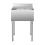 VEVOR Commerciële ijsbak 61 L Onderbouw ijsbak (610 x 482 x 937 mm) RVS ijsbak met schuifdeksel en verstelbare bolpoten, gekoelde wagen voor bar, restaurant, keuken, zilver