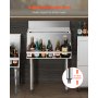 VEVOR Commercial Ice Bin, 61.6 L Underbar Ice Bin, 24 x 24.2 x 37 in Stainless Steel Ice Chest with Sliding Lid, Bottle Holders, and Adjustable Bullet Feet, Cocktail Unit for Bar, Restaurant & Pub
