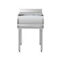 VEVOR Commercial Ice Bin, 61.6 L Underbar Ice Bin, 24 x 24.2 x 37 in Stainless Steel Ice Chest with Sliding Lid, Bottle Holders, and Adjustable Bullet Feet, Cocktail Unit for Bar, Restaurant & Pub