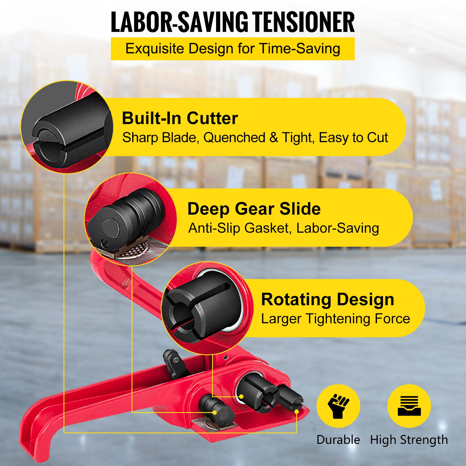 Pallet Strapping Banding Kit Large  Capacity Tensioner 1000M Banding  Coil