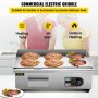 VEVOR Electric Flat Top Grill 3000W Electric Countertop Griddle Grill 22 Inch Stainless Steel Flat Griddle Hotplate BBQ Kitchen Grill Adjustable Temp Control Restaurant Grill