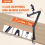 VEVOR Desktop microfoonarm, flexibele 360° rotatie, verstelbare standaard met universele 3/8" naar 5/8" adapter en hoofdtelefoonhouder, compatibel met Blue Yeti, Hyperx Quadcast en meer