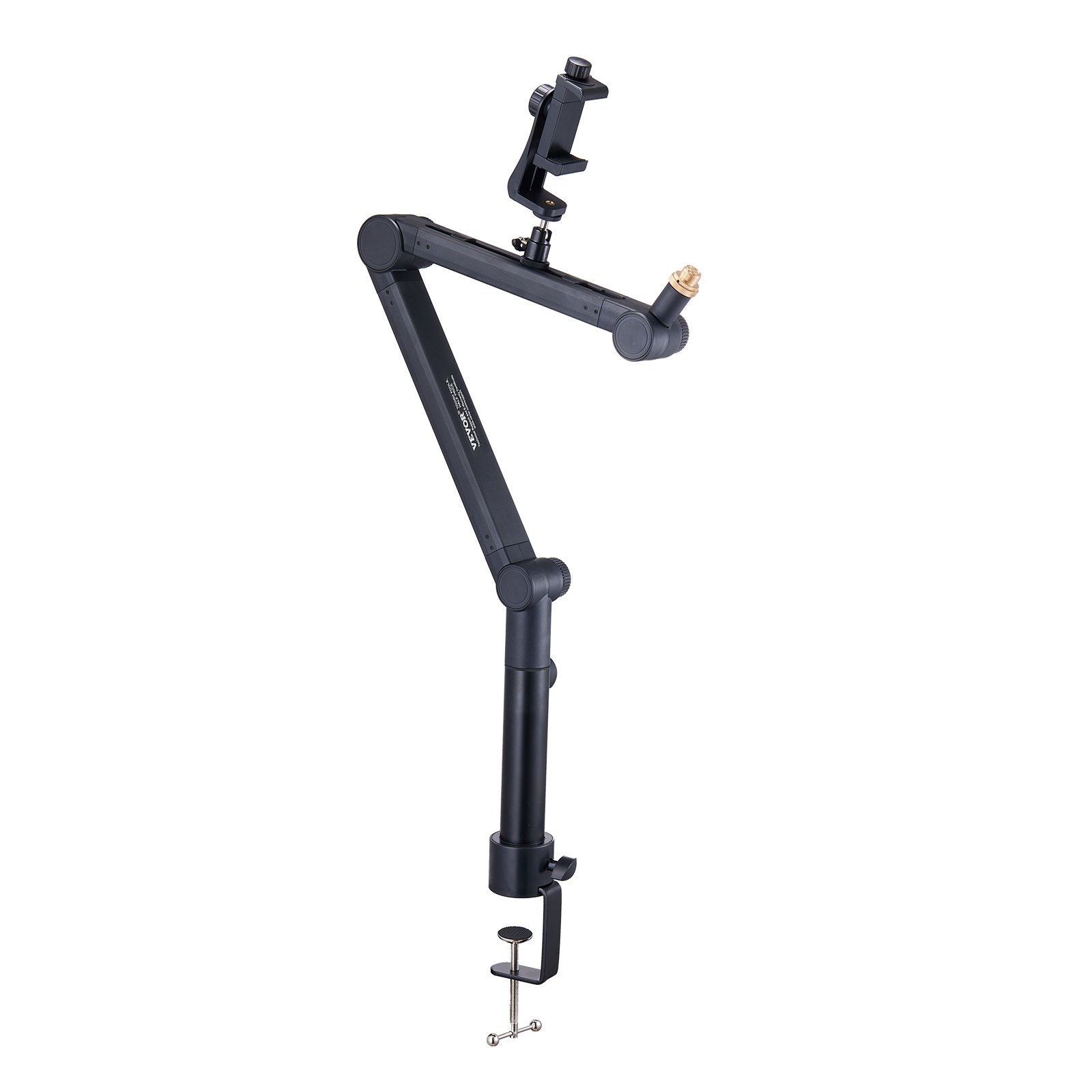 VEVOR Desktop microfoonarm, flexibele 360° rotatie, verstelbare standaard met universele 3/8" naar 5/8" adapter en hoofdtelefoonhouder, compatibel met Blue Yeti, Hyperx Quadcast en meer