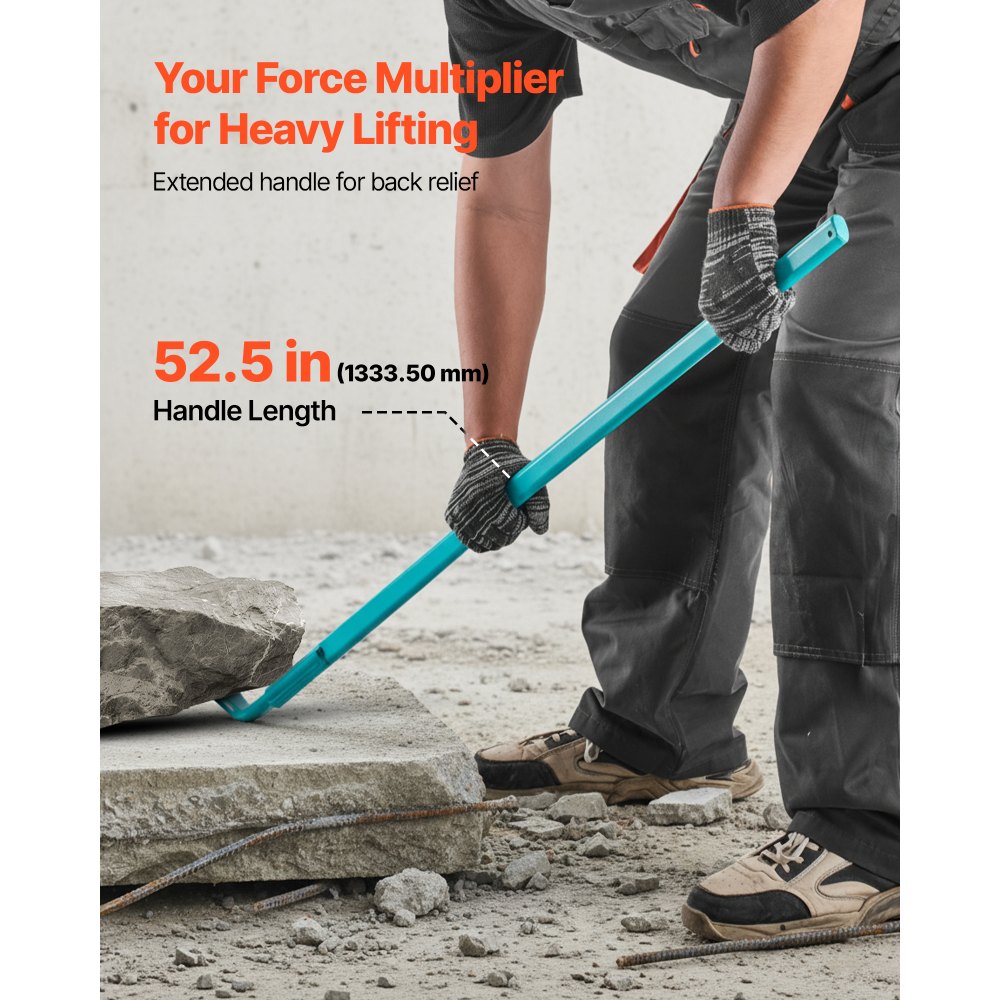 VEVOR koevoet, ca. 907 kg draagvermogen, 1422,4 mm totale lengte, staal, spijkertrekker voor sloopwerkzaamheden, beton en breken, ideaal voor gebruik in de bouw en industrie, met optimale hefboomwerking