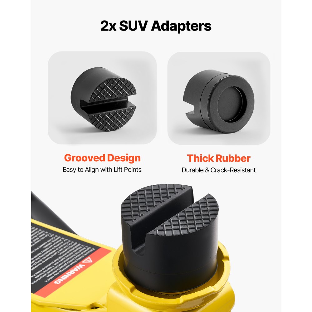 VEVOR hydraulische krik met hefvermogen van 2,5 ton, platte stalen krik met snelhefpomp met één zuiger en SUV-adapters, autokrik voor sedans, hefbereik van 85–320 mm, krik voor raceauto's