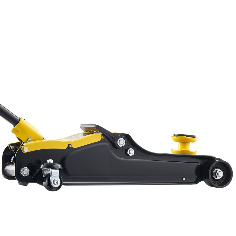 VEVOR hydraulische krik met hefvermogen van 2,5 ton, platte stalen krik met snelhefpomp met één zuiger en SUV-adapters, autokrik voor sedans, hefbereik van 85–320 mm, krik voor raceauto's