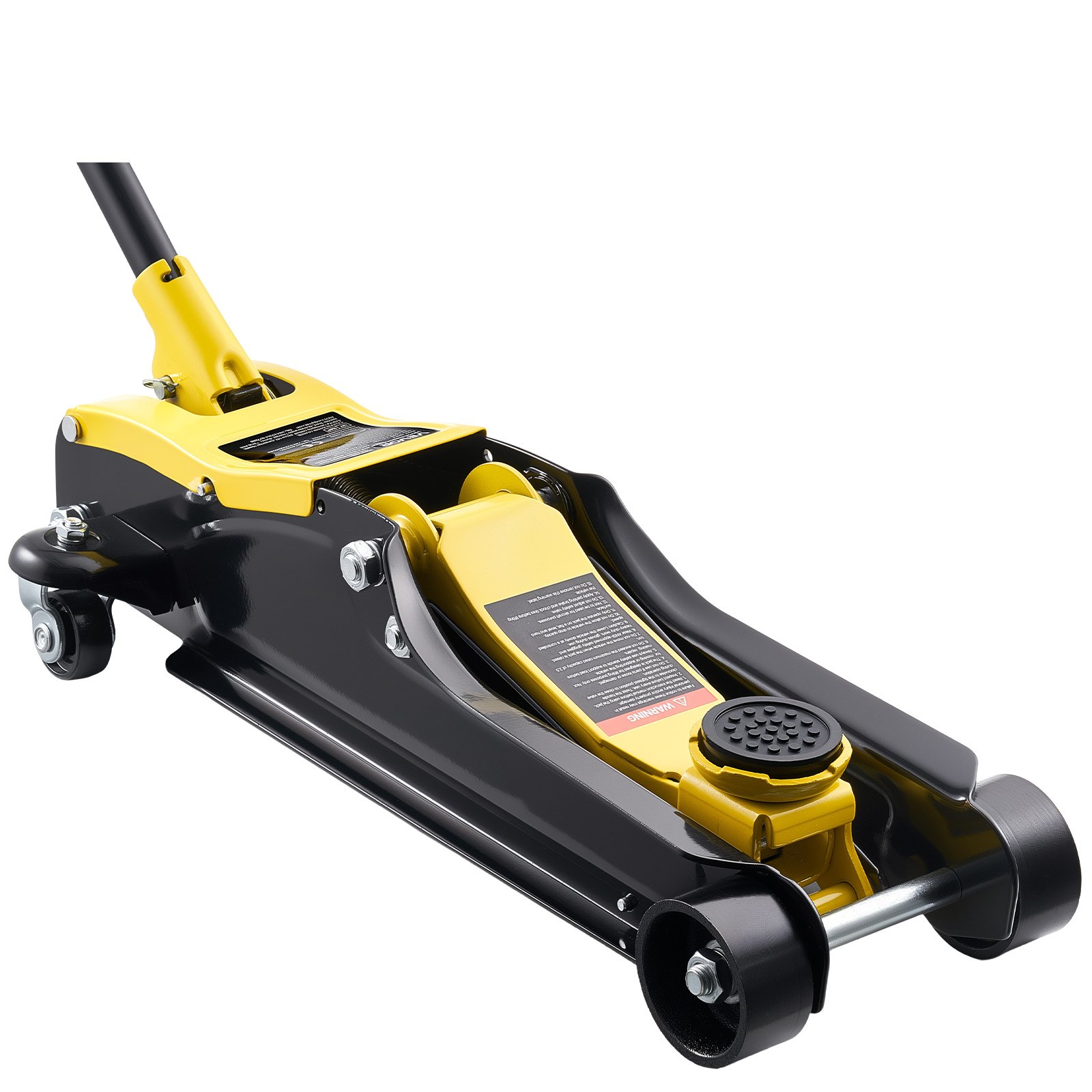 VEVOR hydraulische krik met hefvermogen van 2,5 ton, platte stalen krik met snelhefpomp met één zuiger en SUV-adapters, autokrik voor sedans, hefbereik van 85–320 mm, krik voor raceauto's