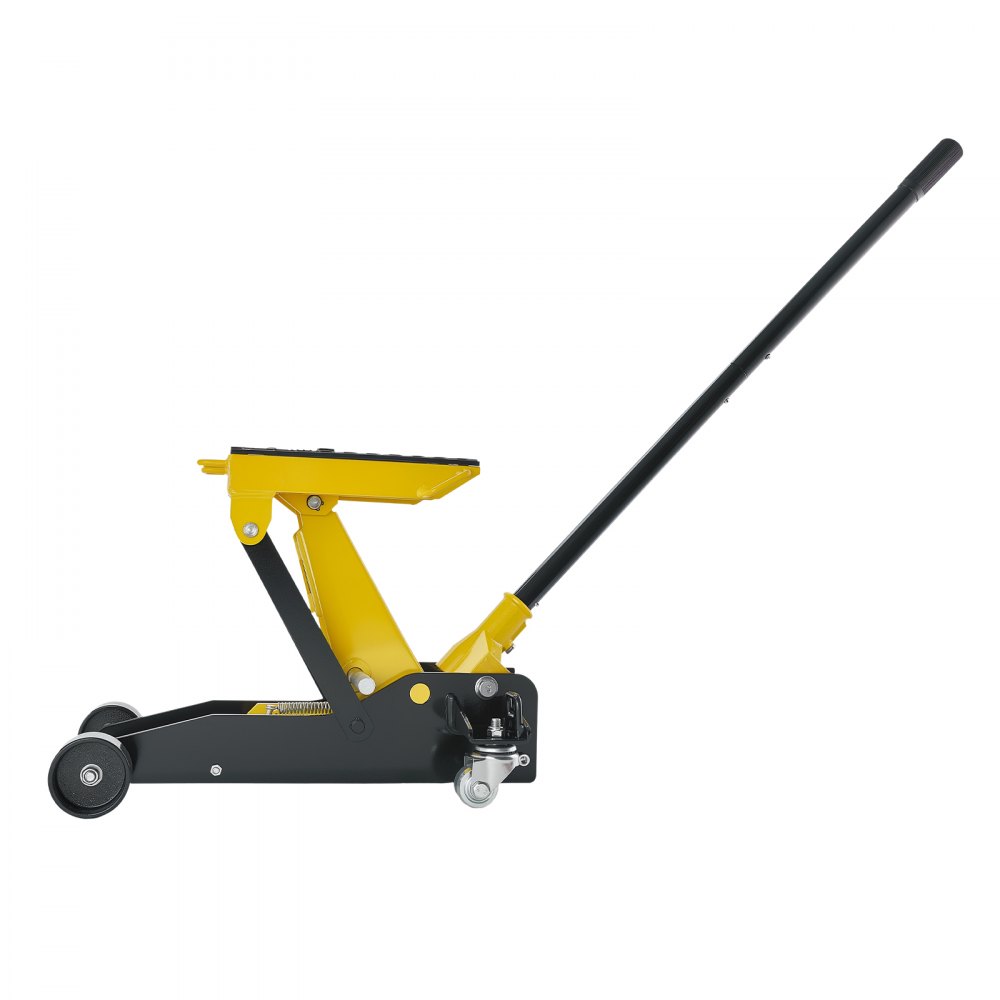 VEVOR hydraulische krik met hefvermogen van 2 ton, platte stalen krik met snelwerkende pomp met enkele zuiger, autokrik voor auto's, motoren en ATV's, hefbereik van 150–435 mm, krik voor raceauto's