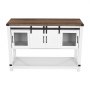 VEVOR Koffiebarkast 120 x 39,8 x 83 cm Boerderijkoffiebarkast met 4-laags opbergruimte, koffiebartafel met schuurdeuren, buffetkast voor woonkamer en entree